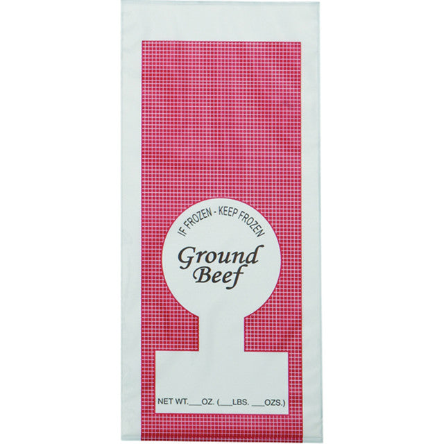 Ground Beef Meat Bags- 1lb FOR SALE label
