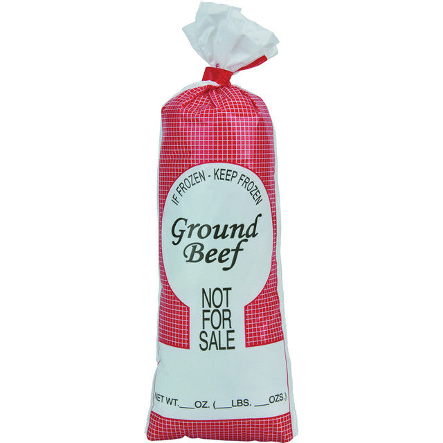 Ground Beef Meat Bags 5LB- 1000 bags/cs NOT FOR SALE label