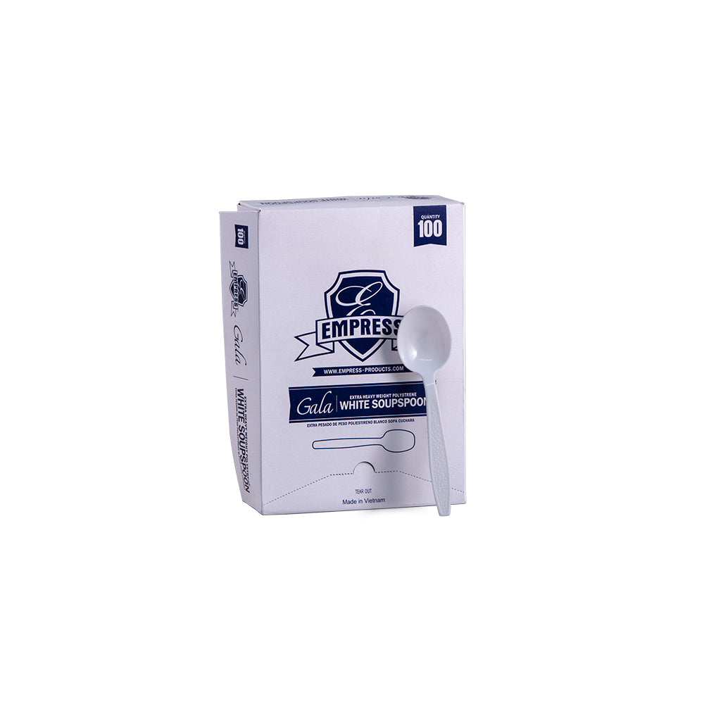 Medium White Soup Spoon