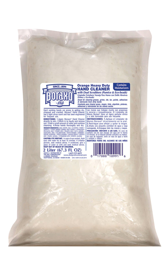 Boraxo HD Hand Cleaner w/ Scrubbers 2 Liter Refill Orange 4 / cs