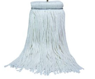 ABCO Rayon Screw Type Mop Head 24 OZ 4 Ply Rayon w/Layflat TE and Ring 12 / cs