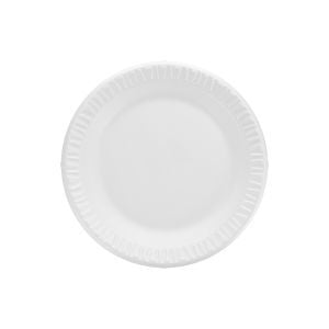 7" White Foam Plate