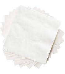 White Swan Beverage Napkin White 9" X 9" 1-Ply 4 Fold 8 / 500 cs