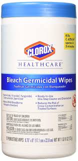Clorox Healthcare Bleach Germicidal Wipes.