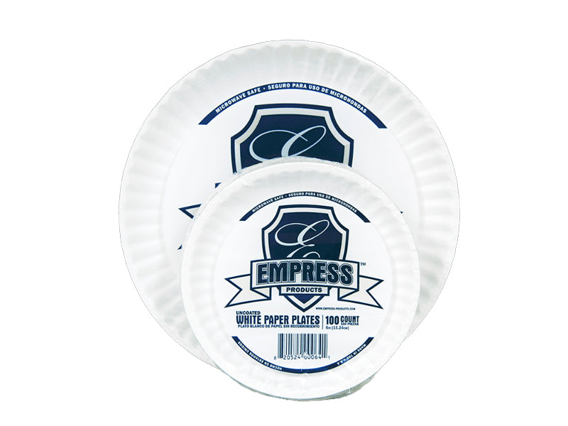 9" White Paper Plate