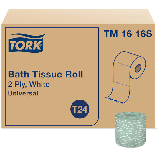 Tork Universal Bath Tissue Roll White, 4" X 3.75" 1-Ply 1000 Sheets 96 / cs